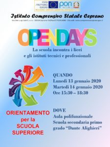 MANIFESTO OPEN DAY 20219-2020